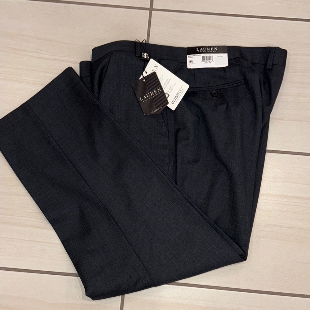 Lauren Ralph Lauren charcoal grey Dress Pants 44x32 Brand New